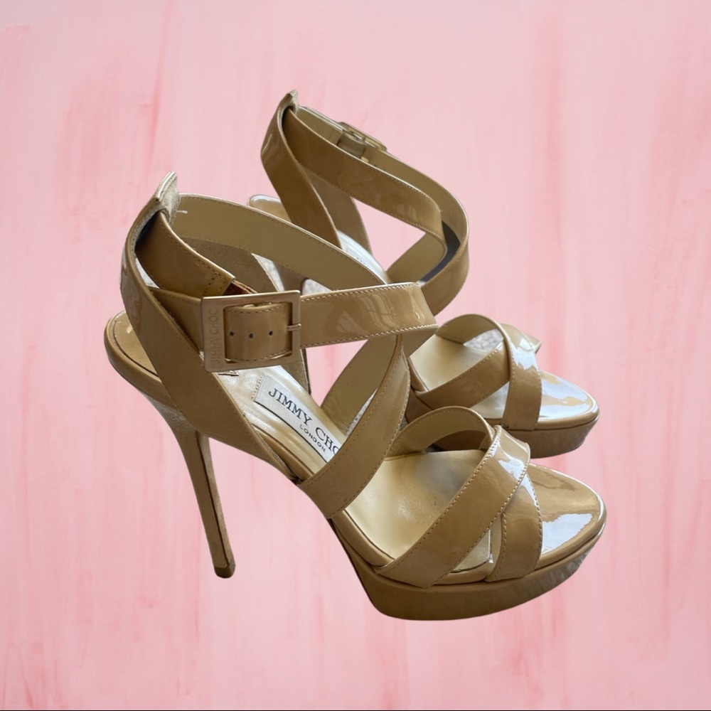 Beige Jimmy Choo Sandal Heels